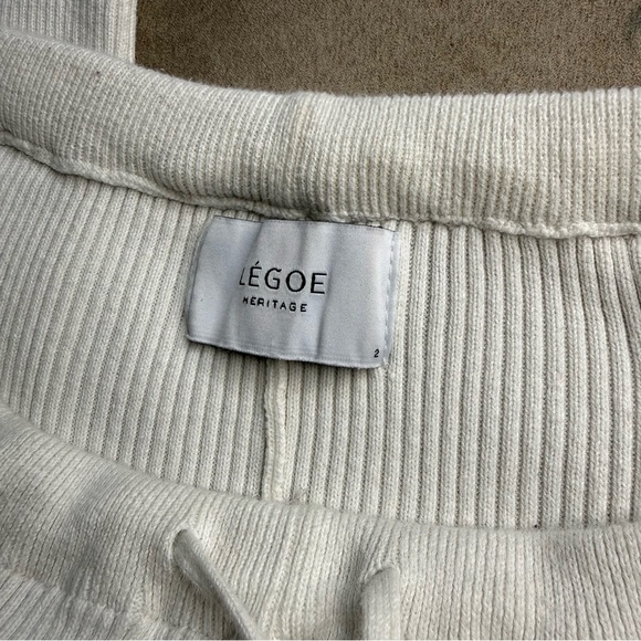 Legoe Heritage Maternity KNIT PANT (OFF WHITE) Women’s US Large - Picture 3 of 7